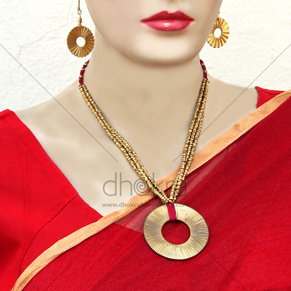 Dhokra Circular jest Avanti Set | dhokra tribal jewellery | dhokra